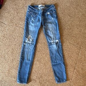 Hollister Light Blue Distressed Skinny Jeans